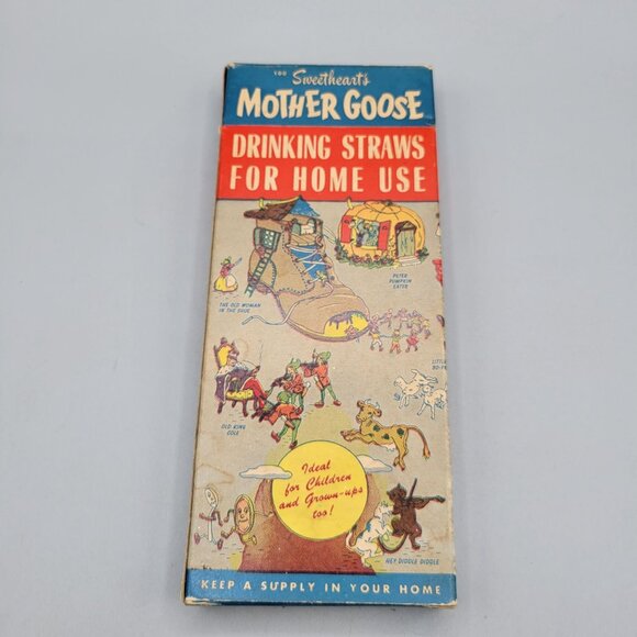 Mother Goose Sweetheart Drinking Straws For Home Use Vintage Childrens Packaging - Picture 4 of 8